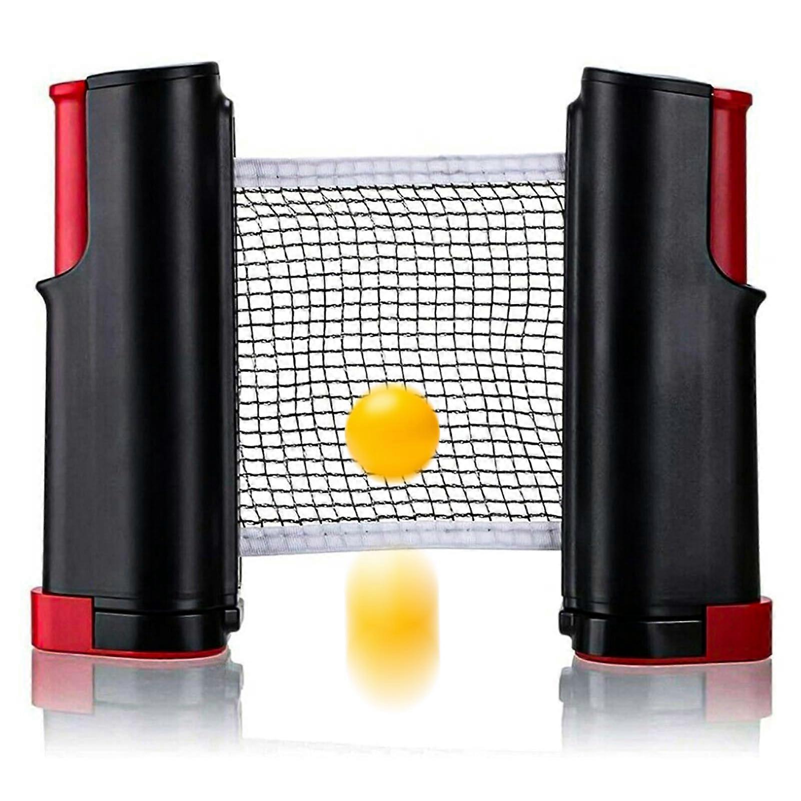 Table Tennis Net with Portable Retractable Design and Quick Clamp Setup for All Table Types