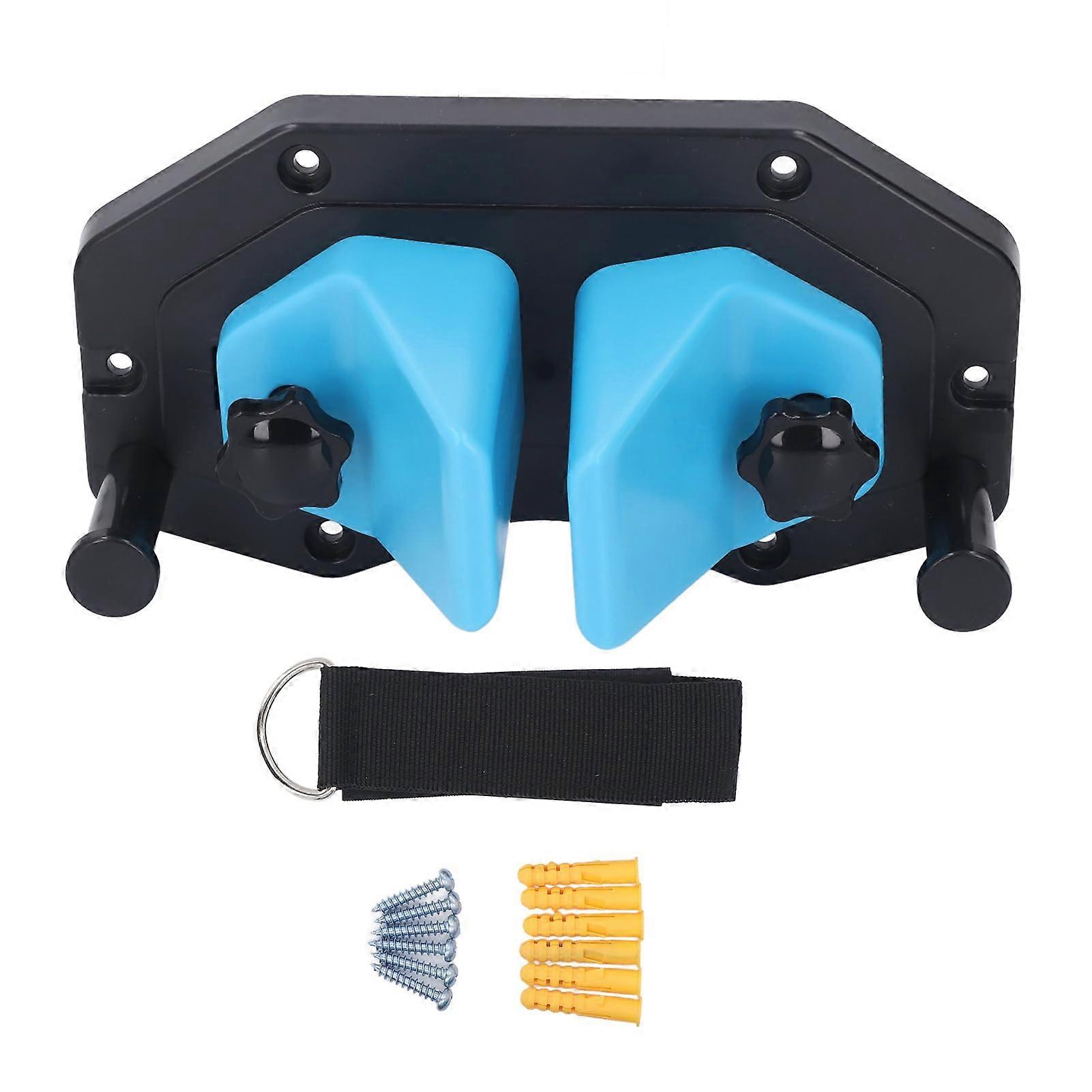 Ski Wall Rack with Gravity Locking Hold, Universal Snowboard Wall Mount and Pole Organizer