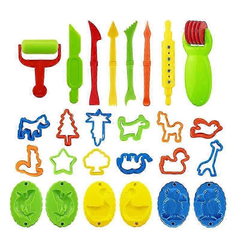 26pcs Playdoh Tools Set, Kids Modeling Clay Accessories with Plastic Knife & Fork