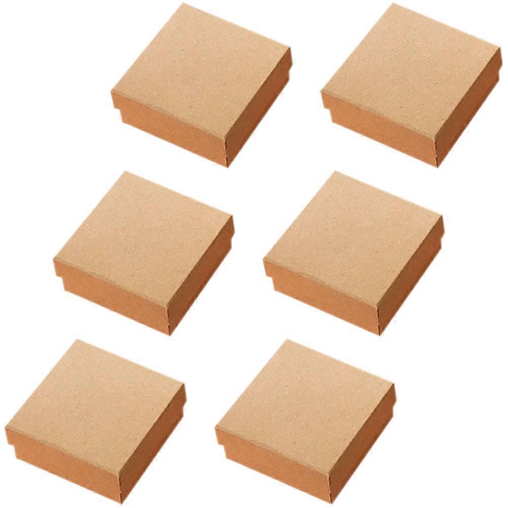 Necklace Packing Box 6Pcs Rectangular Empty Gift Box For Family Members Chocolate Color Display