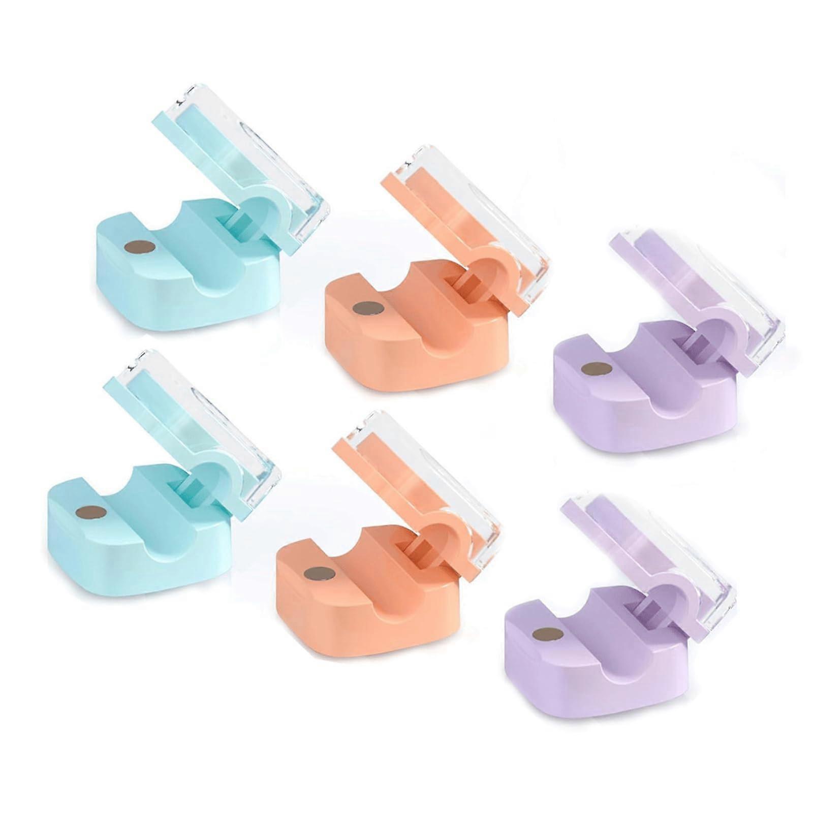 6 Pack Magnetic Cable Organizer Clips, SelfAdhesive Wire Holders for Desktop, Multicolor