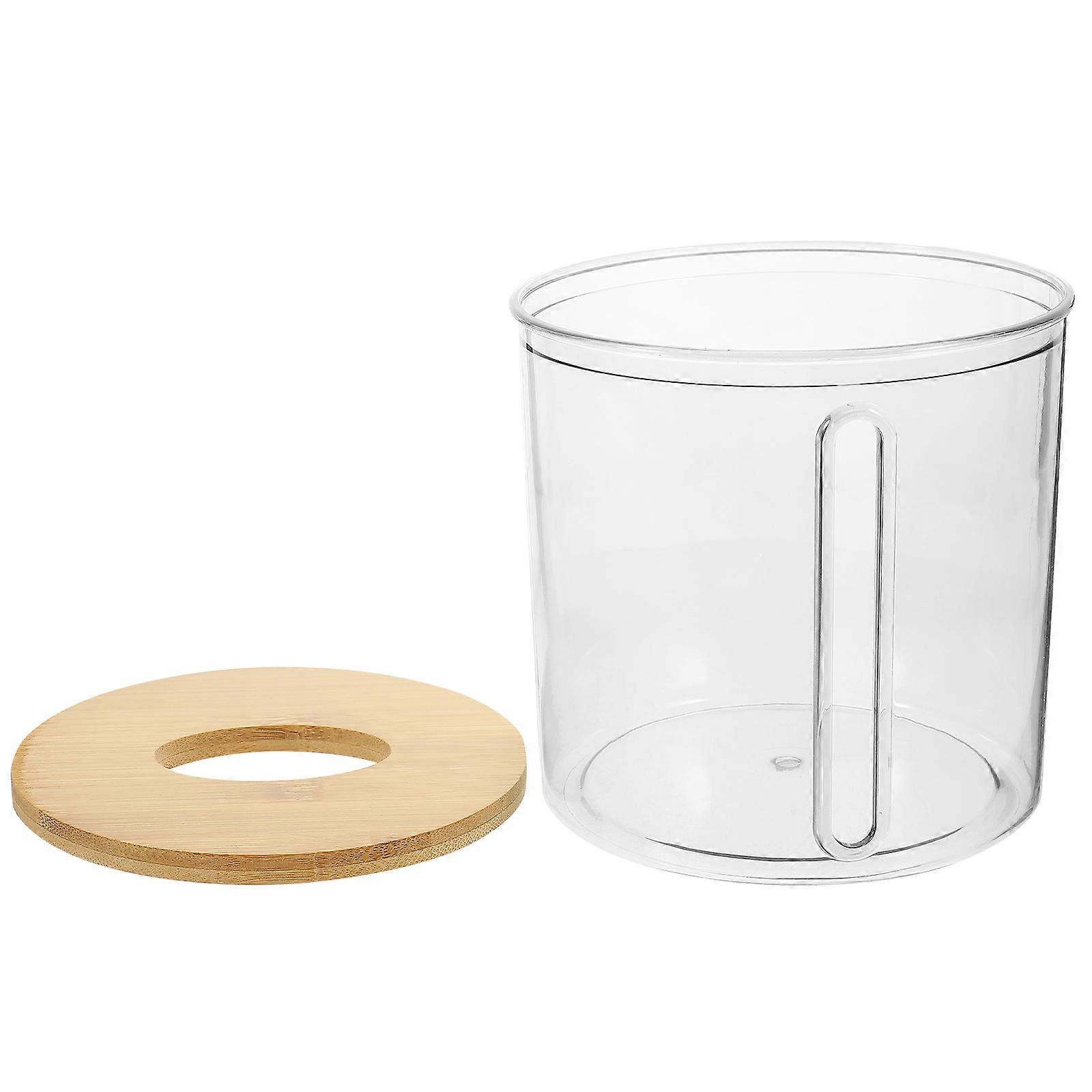 Clear Tissue Box Holder Plastic Bamboo for Storage Use 2Pcs