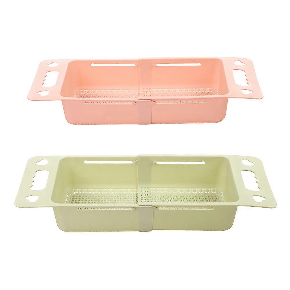 Draining Basket Sink Colander for Storage Retractable Kitchen 1Pcs Green