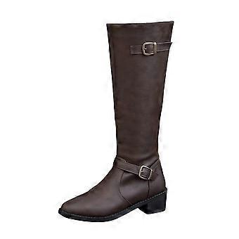Women's Chelsea Boots Khaki Mid Calf Waterproof NonSlip Wellies Slip On Elastic Panel 3.5 UK