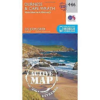 OS Explorer kaart actief (446) Durness en Cape Wrath (OS Explorer actieve kaart)
