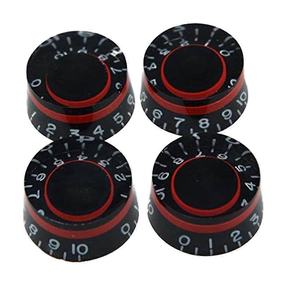 Electric Guitar Knobs Set of 4 with Numbered Markings, Universal Volume Tone Control Replacement
