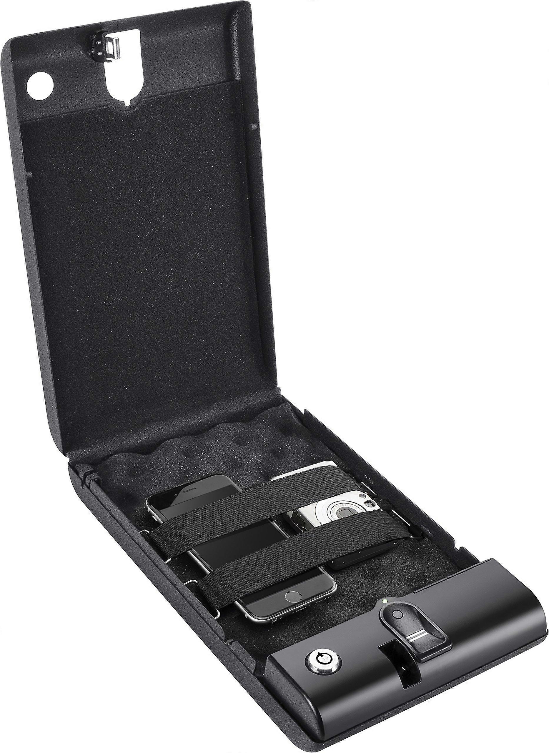 Fingerprint Safe Box with Biometric OneTouch Access, Compact TravelFriendly Security Case