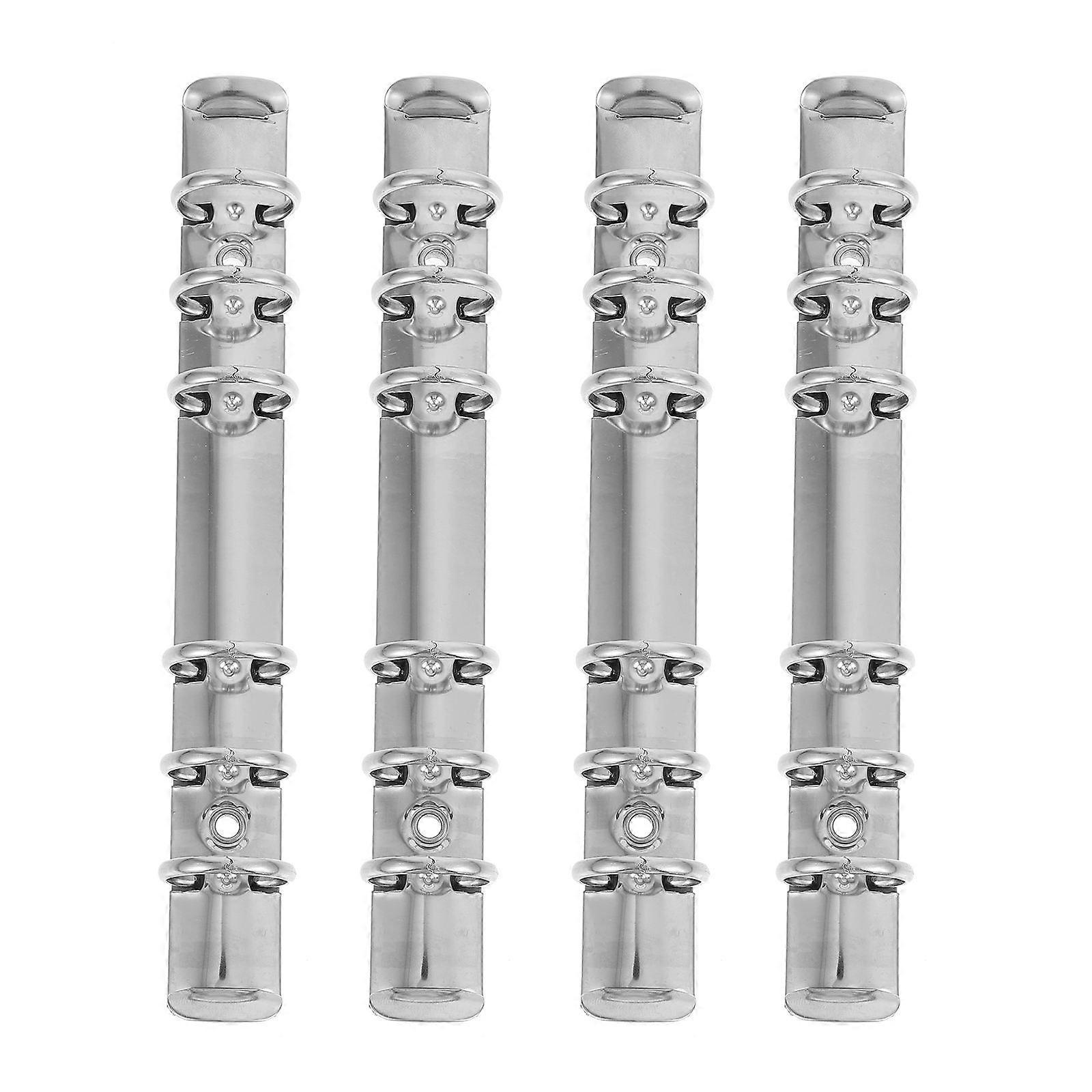 4pcs Segmented Binders Loose Leaf Binders Creative Scrapbook Clips for Office