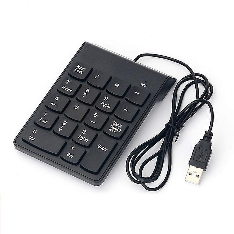 Universal Mini USB Wired Keyboard Portable 18 Keys Numeric Keyboard compatible with Laptop Desktop PC Computer Numpad