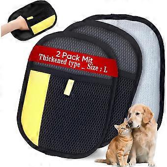 2 Paar Tierhaarentfernungshandschuhe für Katzen und Hunde. Wiederverwendbare, elektrostatische Tierhaarentfernungshandschuhe. Tierhaarentfernungswerkzeug, geeignet für Sofas, Bettwäsche, Handtücher usw.
