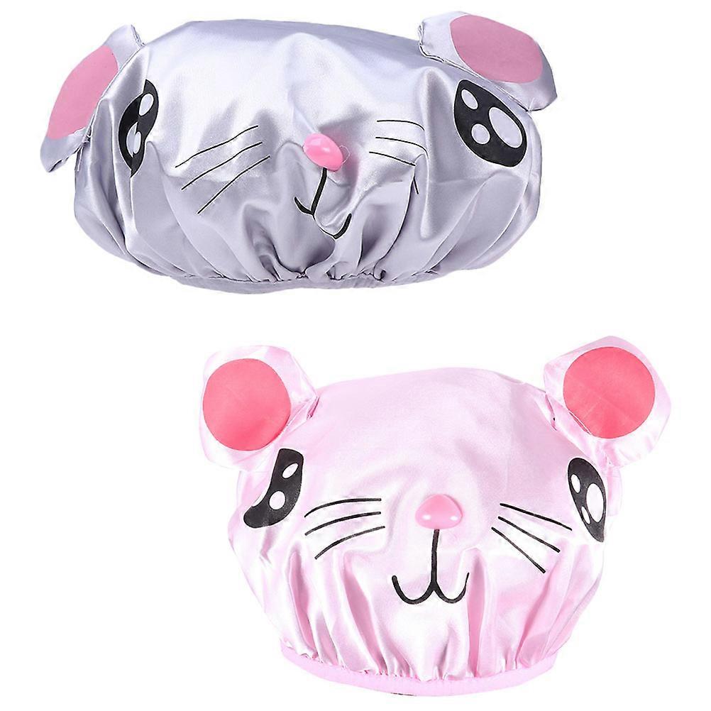 Kids Shower Cap Children Bathing Hat for Bathing 2Pcs Durable Material