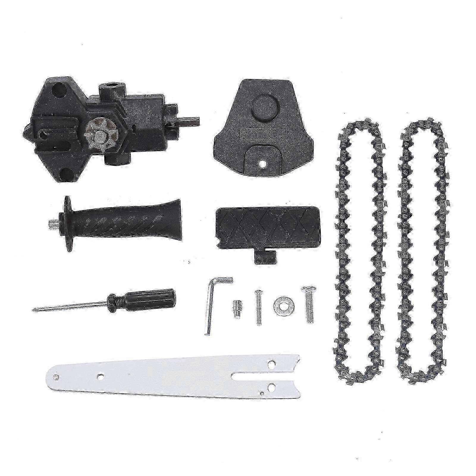 Portable Black 6 Inch Chainsaw Drill Adapter Set