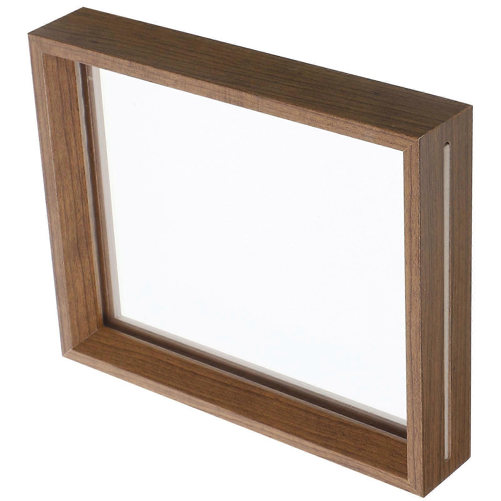 Brauner Acryl-Bilderrahmen mit doppelseitigem Design
