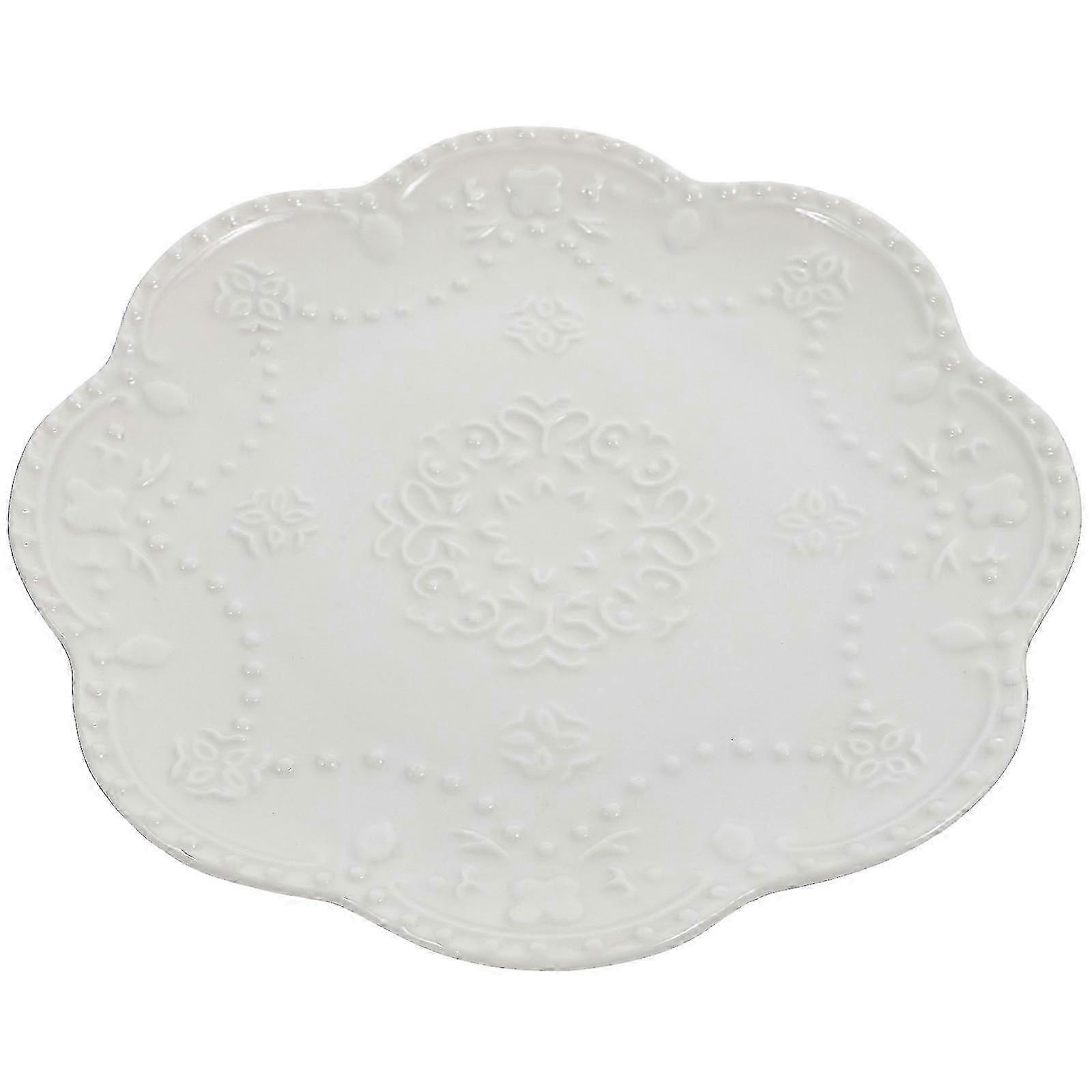 Ceramic Dessert Plate Appetizer Plates Multi-Function Large Size Polished Smooth 1 Piece