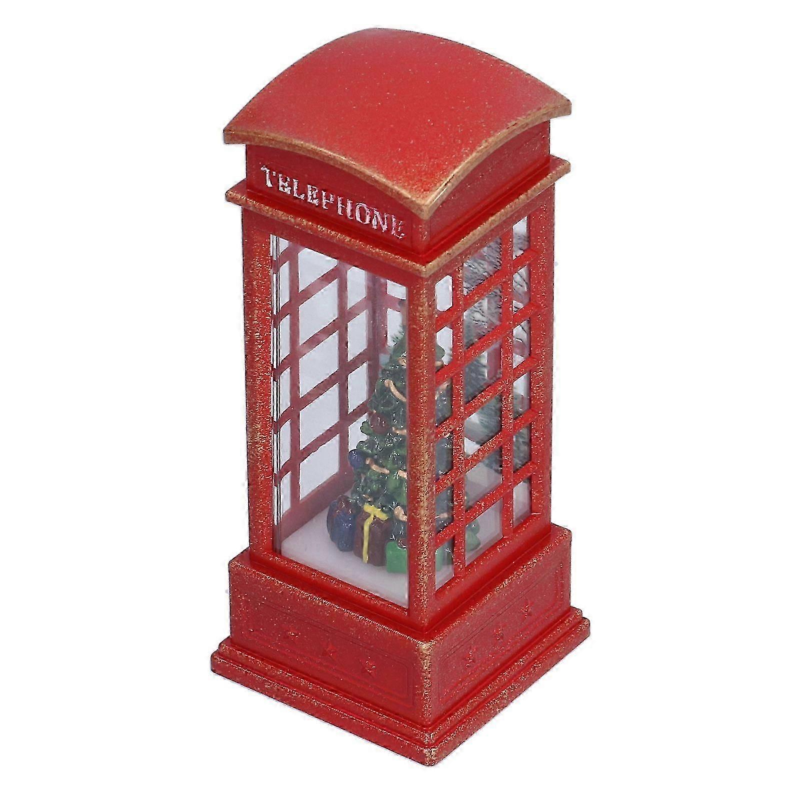 Christmas Snow Globe Lantern with Lighted Trees