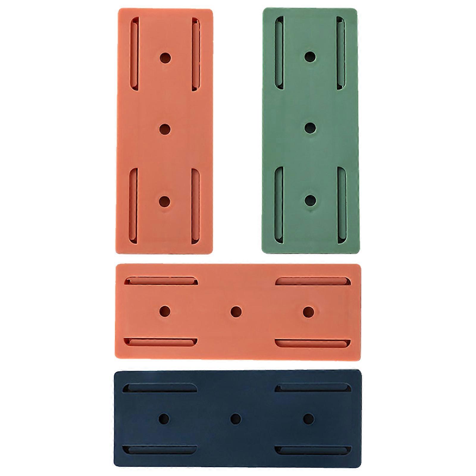 4Pcs Power Strip Wall Mount Fixator Holders Strips Cable Organizer(Random Color)
