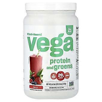 Vega, Plant Based Protein and Greens, Berry, 1 lb 5.5 oz (609 g)