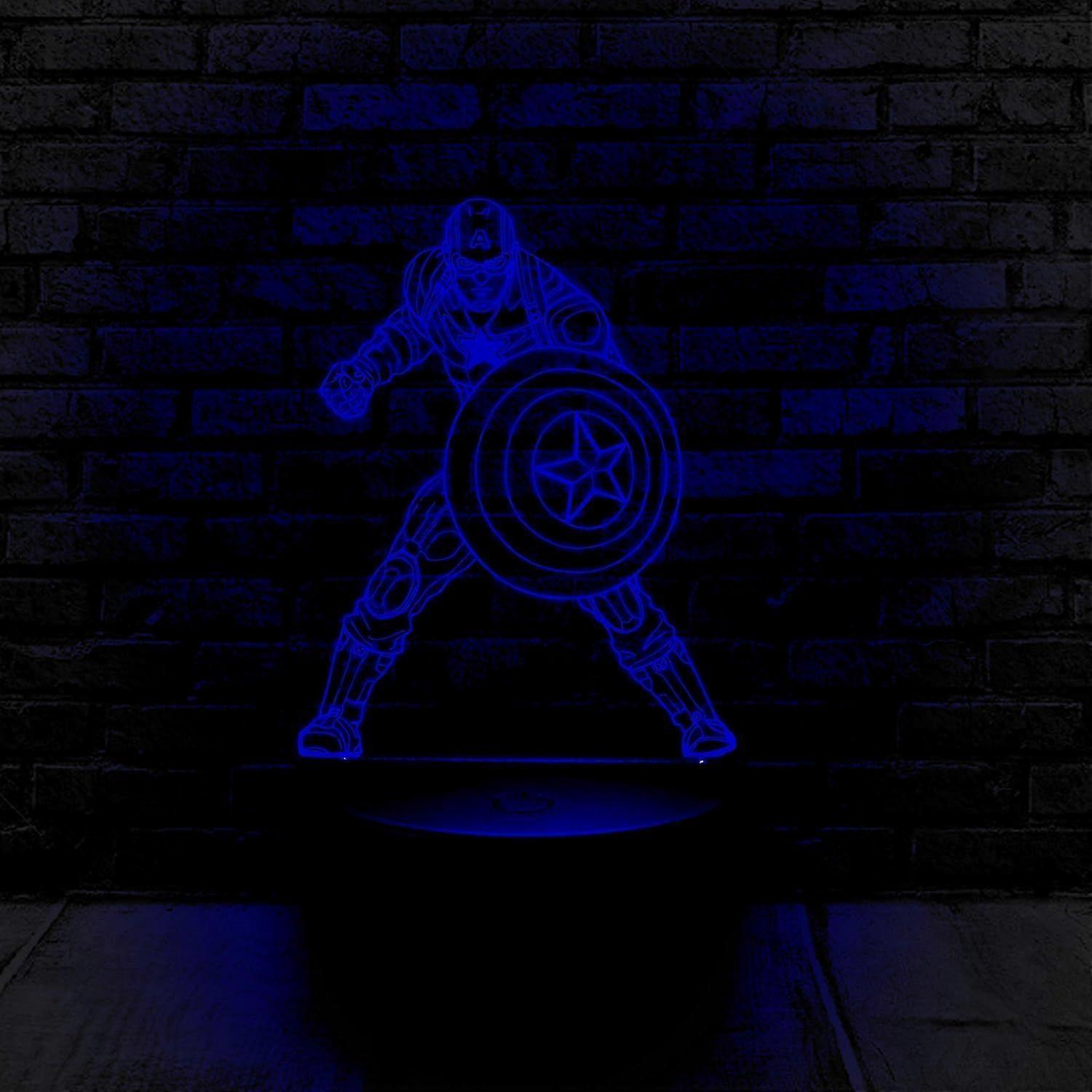 Captain America 3D night light