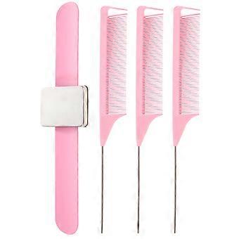 1 Set of Magnetic Pin Cushion Magnetic Silicone Wrist Strap with Hair Parting Combs