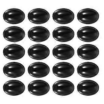 100pcs preto plástico oval olhos de segurança e narizes para urso boneca DIY Craft