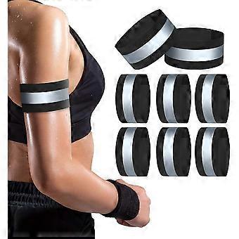 High Visibility Reflective Wristbands, Adjustable Arm Bands for Running, Cycling, Walking  360 Degree Night Safety Reflectors