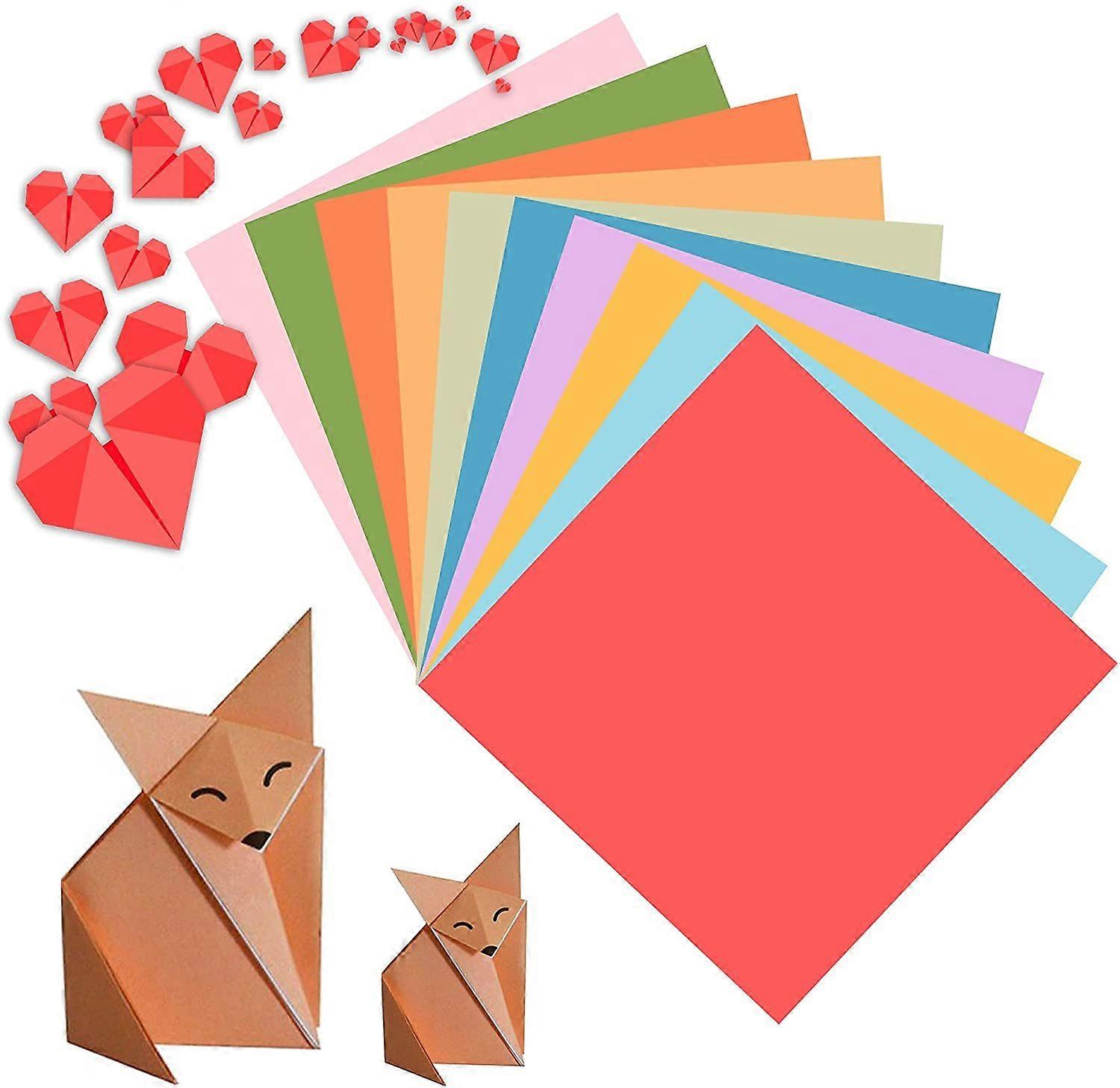 Square handmade origami 10 colors