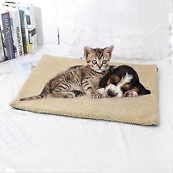 Self-heating pad for cats and dogs, beige 1 pc 60*45CM Self-heating pad for cats, battery-free electric thermal pad, environmentally friendly