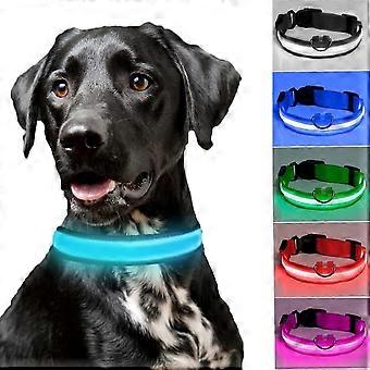 Collier lumineux LED pour chien, rechargeable par USB, étanche et réglable. Lumière de sécurité ultra-brillante.