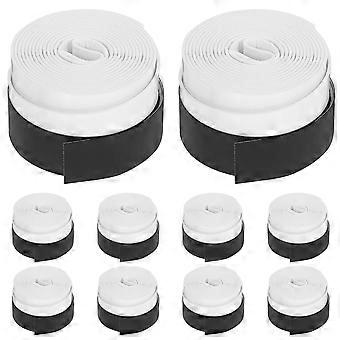 10pcs Aperto de raquete branca anti perfurado super absorvente tênis squash raquete badminton overgrip banda de suor