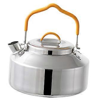 Stainless Steel Camping Kettle for Boiling Water, Fast Heating Teapot with Cool‑Touch Handle for Outdoor Hiking