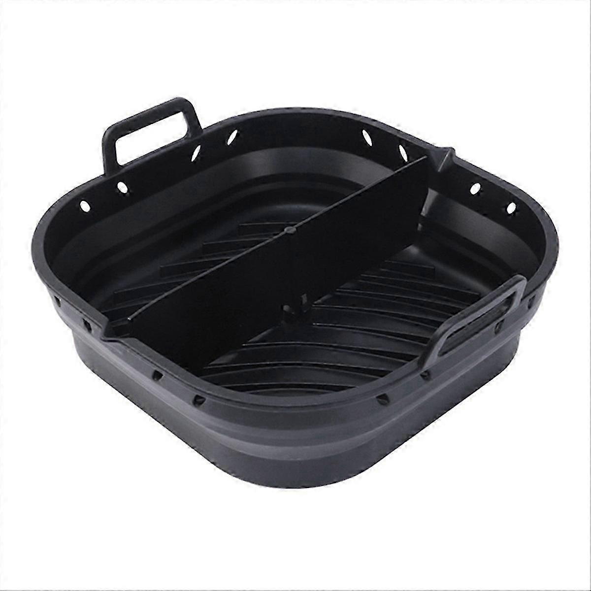Foldable 8.5in Airfryer Tool Baking Mold black