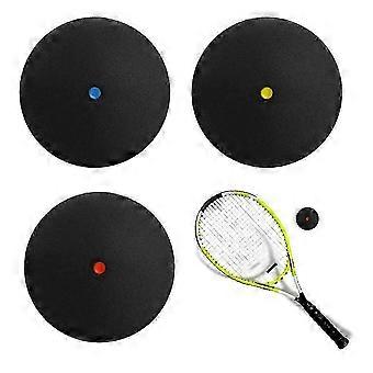 3 Squashbälle – Squashbälle mit einem Punkt, langlebig und sprungstark, gut geeignet für Anfänger, Fortgeschrittene, Junioren und Wettkampftraining