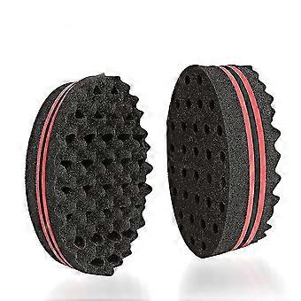 2pcs Big Holes Barber Hair Brush Sponge Curl Hair Care Tool 26-27