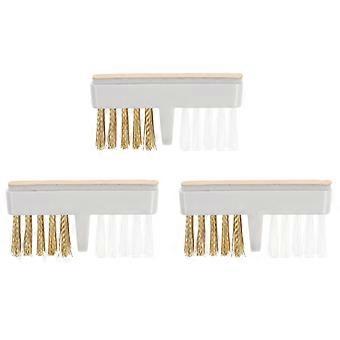 Copper Wire Brush for Nail Drill Cleaning 3Pcs Assorted