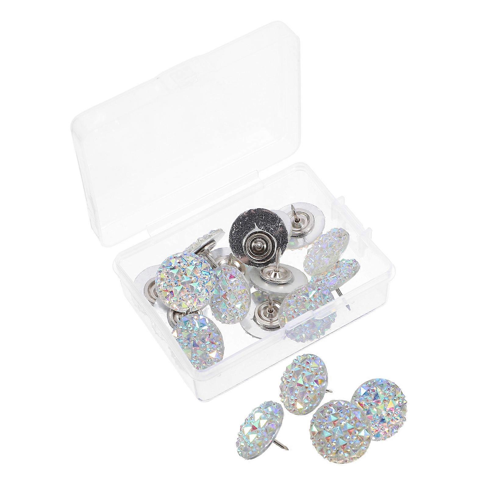 20pcs Rhinestone Pins Thumbtacks Household Pushpins Multi-function Cork Tacks