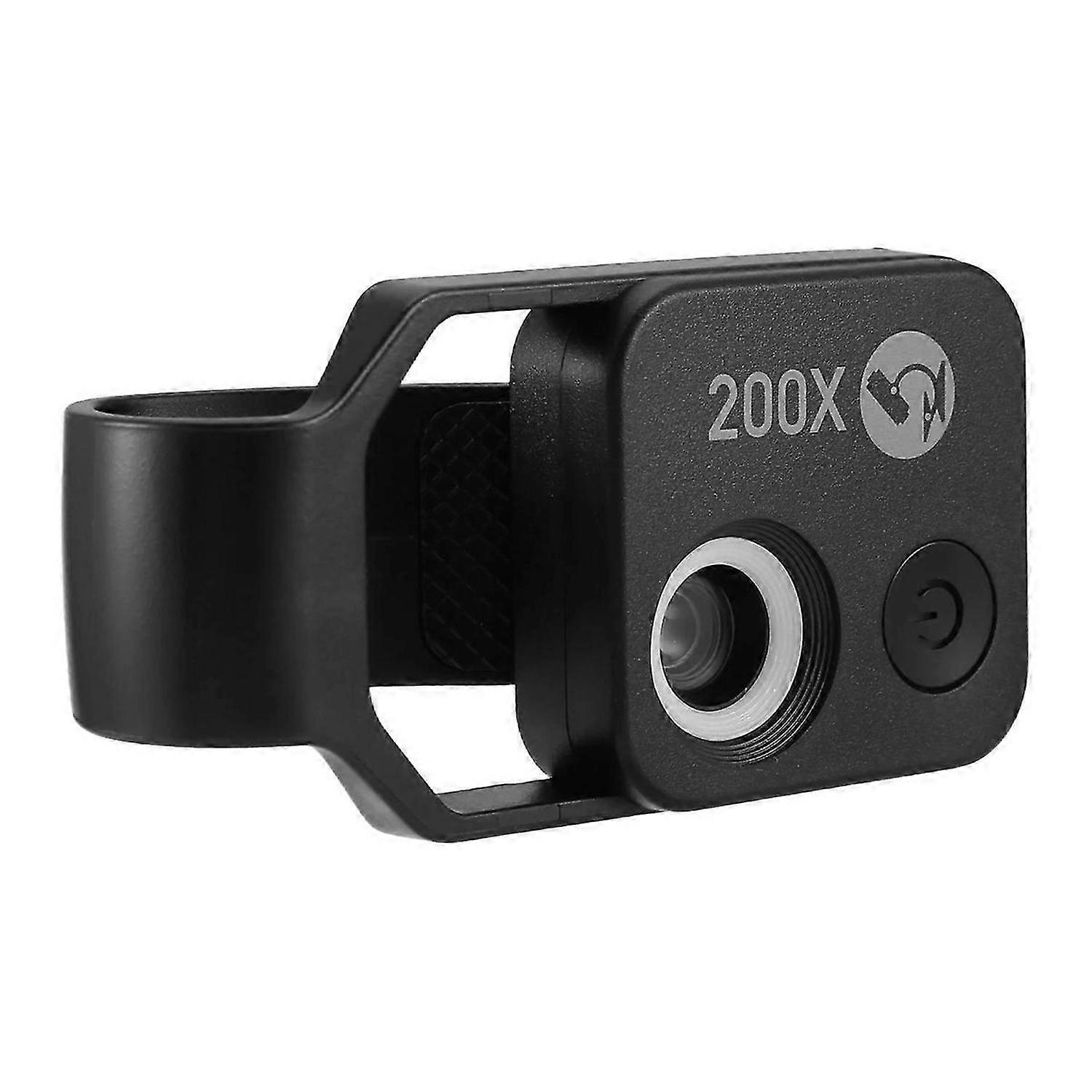 200X Cell Phone Microscope Accessory with Window Microscope, Portable Mini Digital Microscope with L