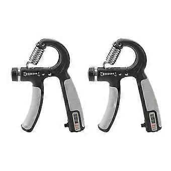 2Pcs Trainer 560KG Adjustable Resistance Grip Strengthener Hand Gripper with Counter for Strength Training