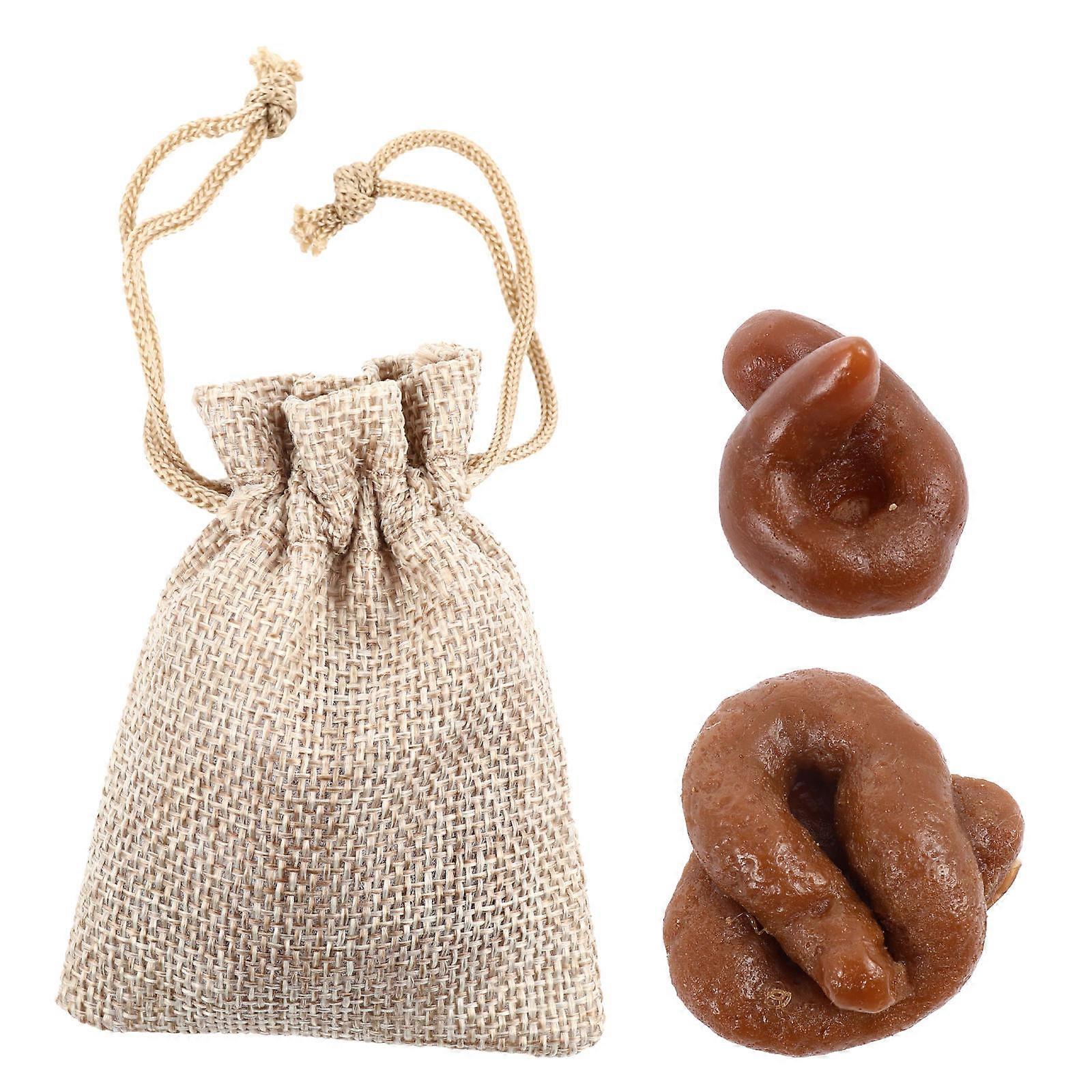 Brown Tpr Simulation Cat Poo Toy for Prank Use 2Pcs Tricky Props