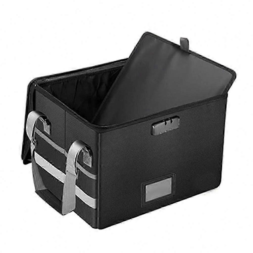 Fireproof File Box, Folding Document Storage Box for Home Office Data and Archives
