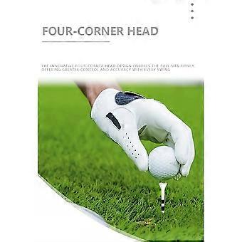 Tee da golf da 70 mm con sistema di indicazione dell'altezza, tee in plastica con testa a 4 punte, accessori per campi da golf, 100 pezzi
