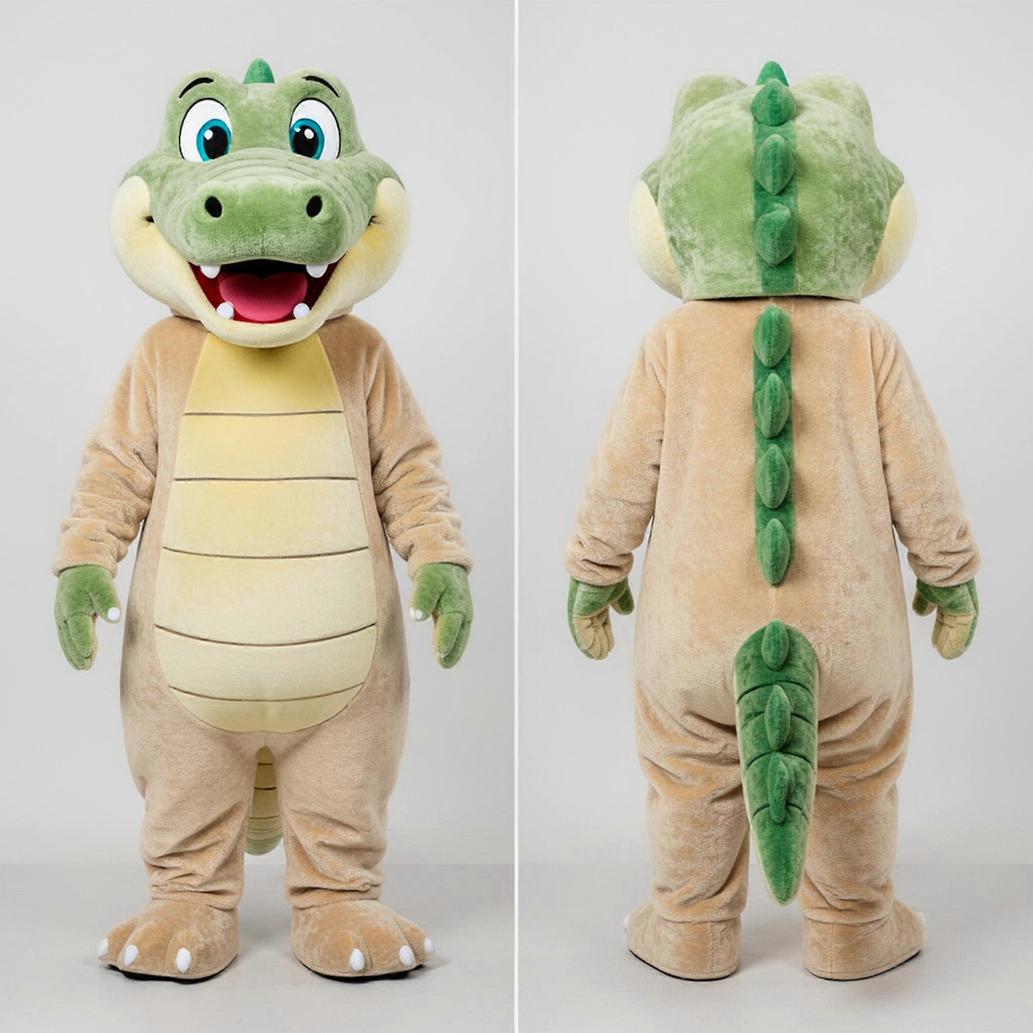 MASTICOT Beige Rounded Snout Crocodile Mascot