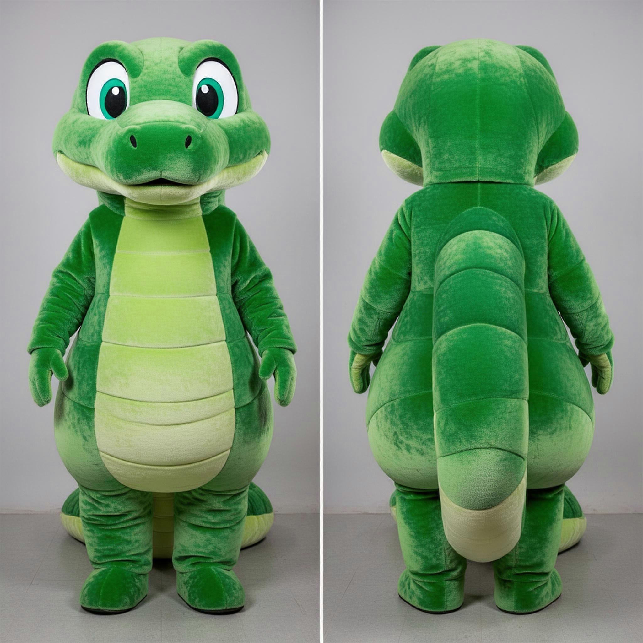 MASTICOT Emerald Green Broad Shouldered Titanoboa Mascot