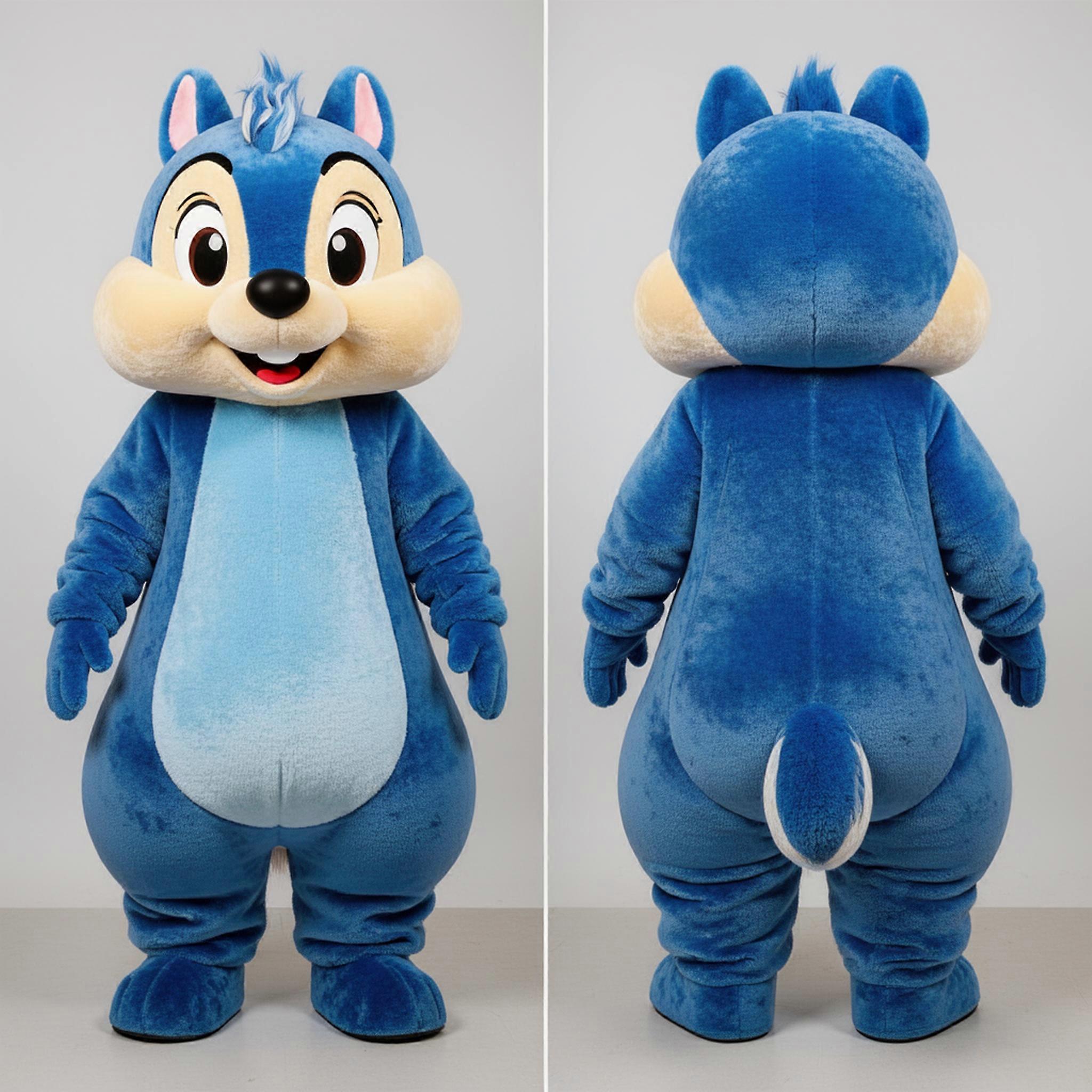 MASTICOT Navy Blue Plush Chipmunk Mascot