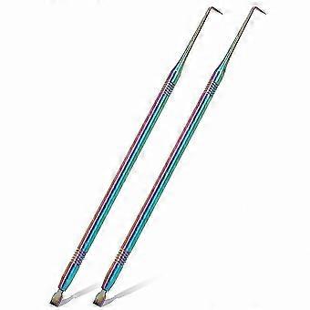 Dual-End Lash Lift Perm Tool Kit, 2 PCS Stainless Steel Eyelash Tint Rods with Lash Comb and Separator