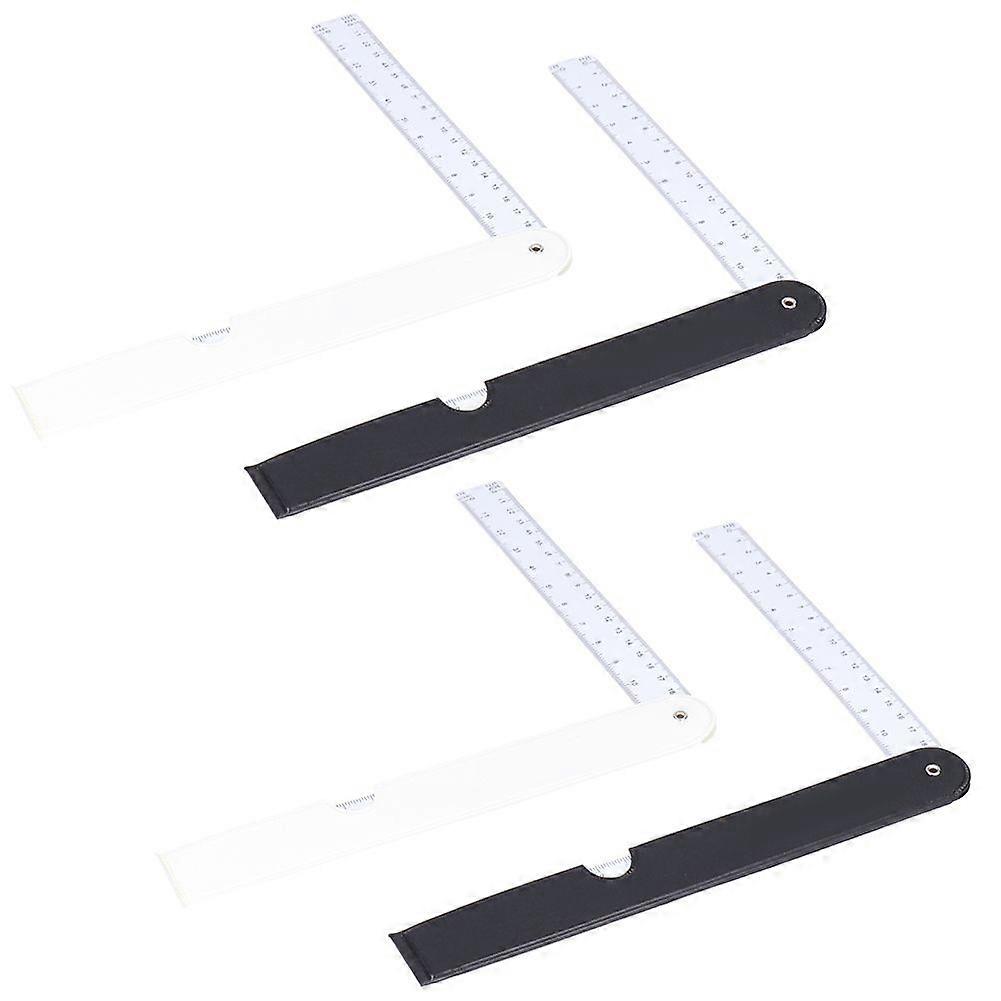 4Pcs Multifunctional Fan Scale Ruler Plastic Drafting Foldable Architect Tool