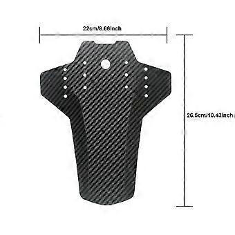 2pcs Mountain Bike 3D in fibra di carbonio parafango anteriore posteriore regolabile parafango nero accessori per biciclette si adatta alla maggior parte delle dimensioni