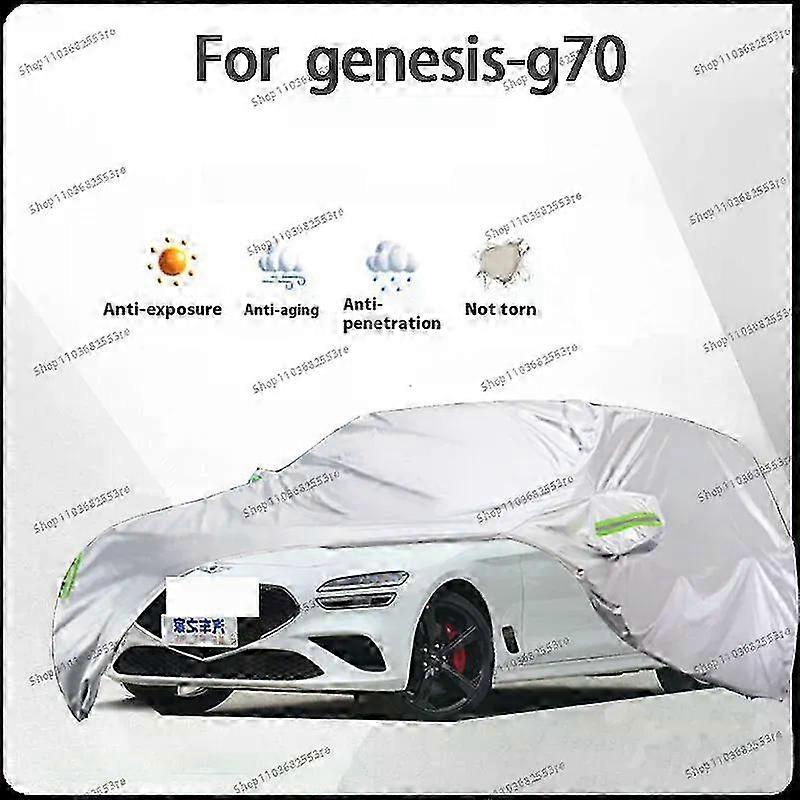 Housse de voiture pour Genesis G70 Fit - Imperméable, anti-poussière, pare-soleil (UV), résistante à la neige | Housse intégrale argentée avec protection toute la journée YTQ