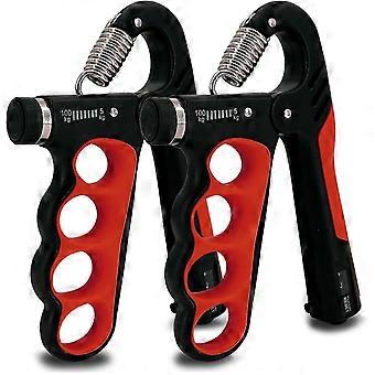 Grip Strength Trainer 2 Pack - Adjustable 11-220Lbs (5-100KG) with Auto Counter, Hand Grip Strengthener, Forearm Exerciser for Athletes, Musicians, Gy