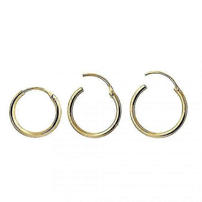 9k Guld 10mm Segment Hoop Näsring