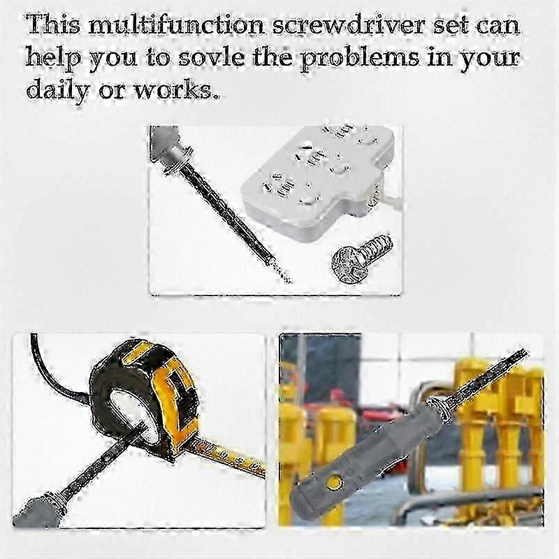 Multi-functional Portable Screwdriver Kit, Suitable for Practical Repair Work, Household Use and Telescopic Operations, Compatible with Multiple Diffe